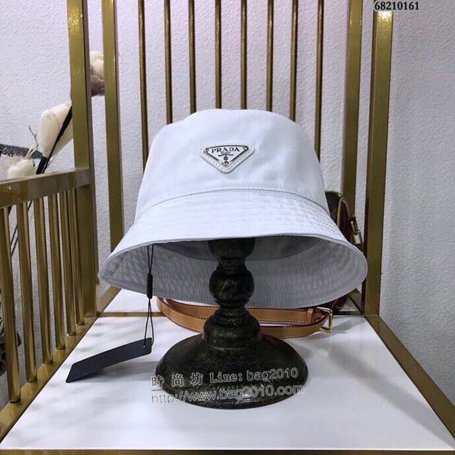 Prada男女同款帽子 普拉達經典暗黑錦綸漁夫帽遮陽帽  mm1067